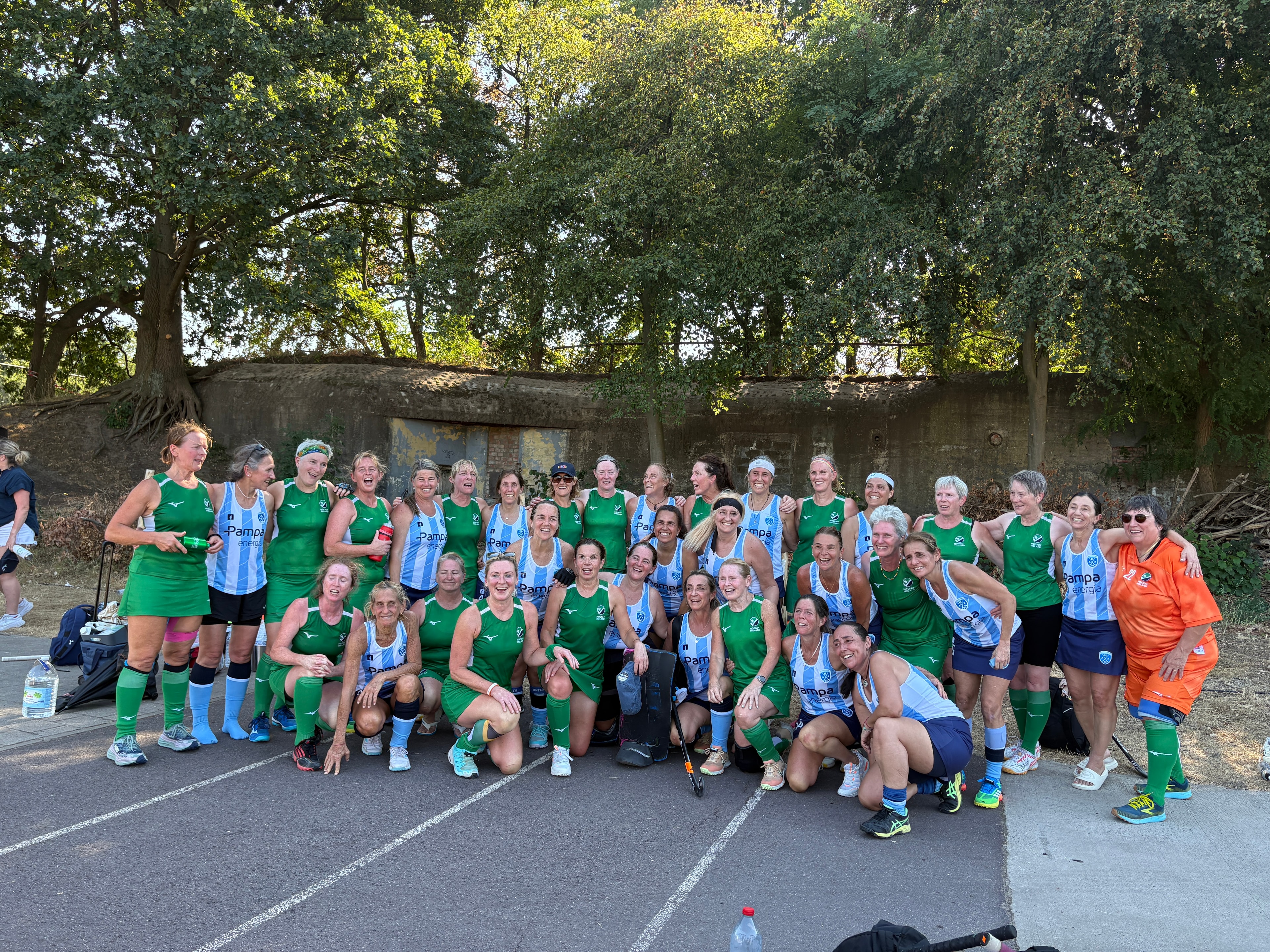 Ireland and Argentina players celebrate together after their World Cup 2026 match